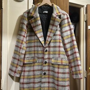 Apparis Fallyn Rainbow Plaid Coat